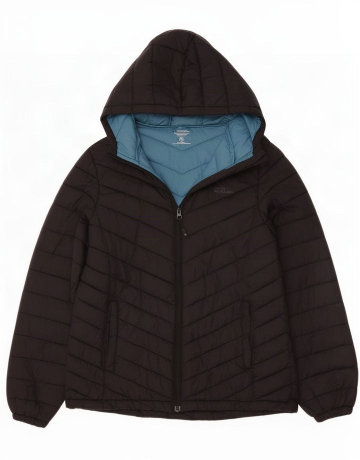 Mountain Warehouse Giacca imbottita con cappuccio da donna UK 12 Medium Black Nylon