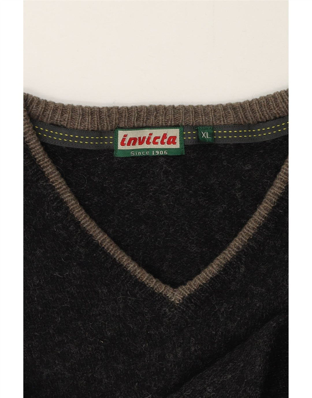 Maglione maglione con scollo a V da donna Invicta UK 18 XL Nero
