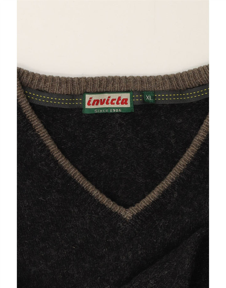 Maglione maglione con scollo a V da donna Invicta UK 18 XL Nero