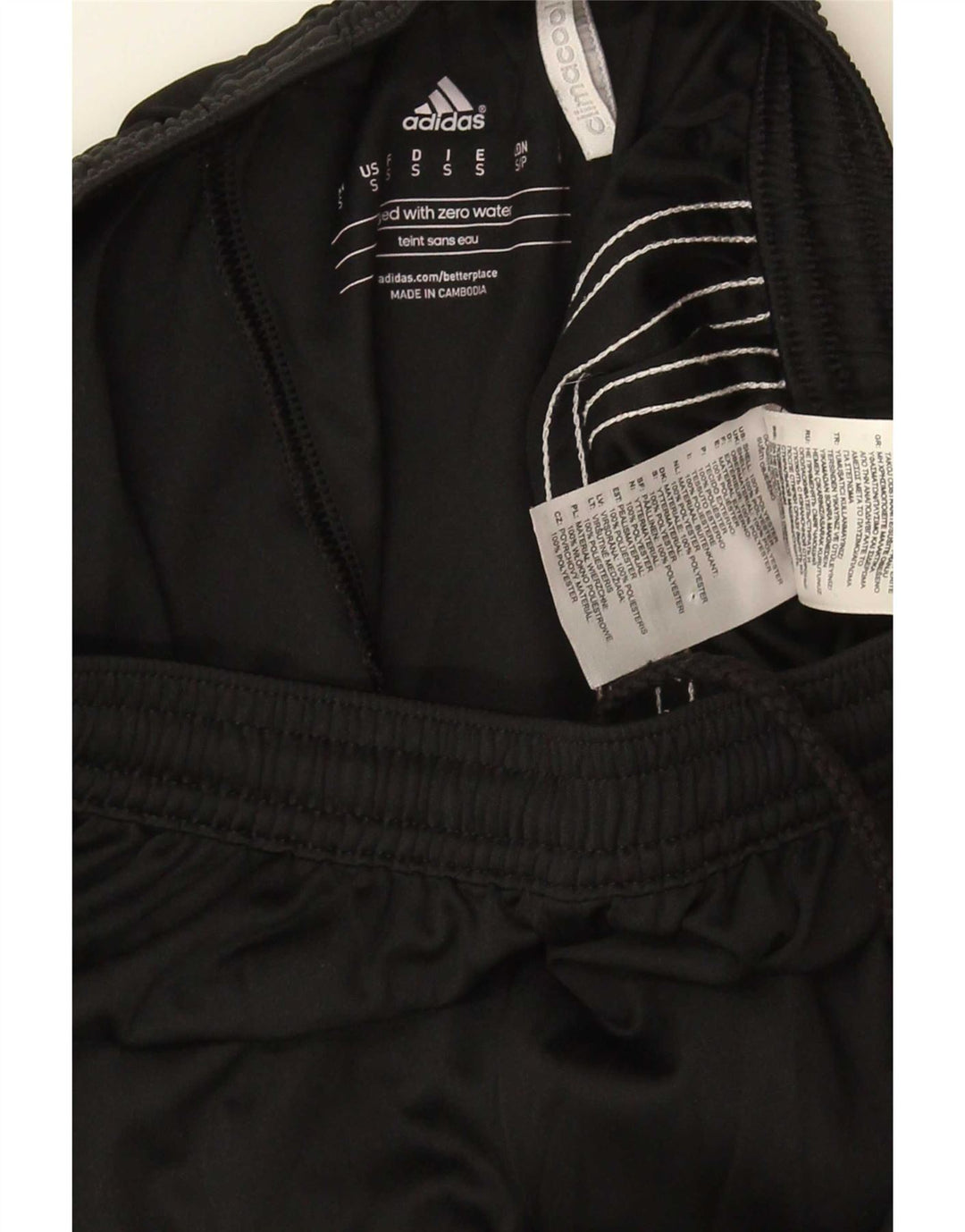 Pantaloncini sportivi Adidas Climacool da uomo piccoli in poliestere color block nero