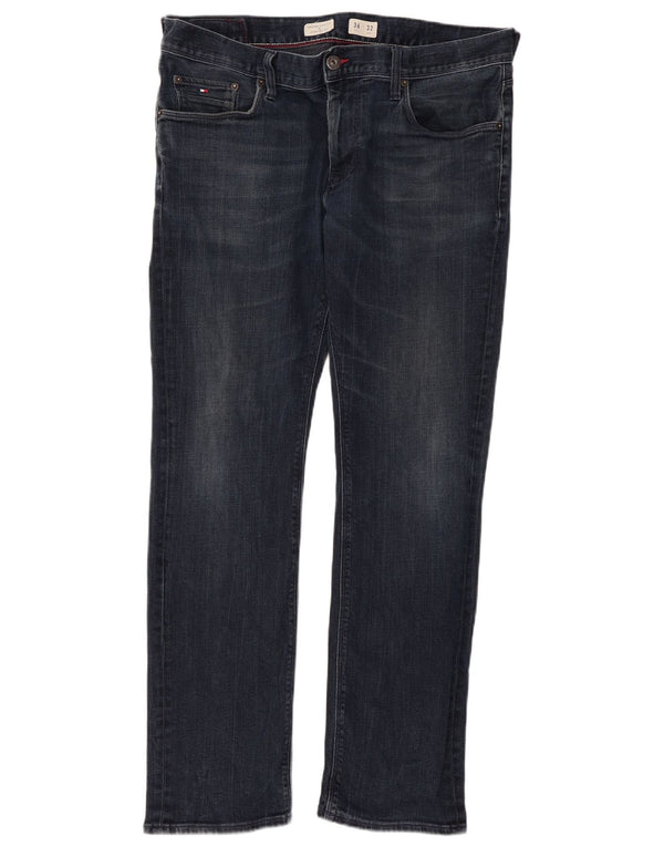 Jeans dritti Denton da donna Tommy Hilfiger W36 L32 cotone blu navy