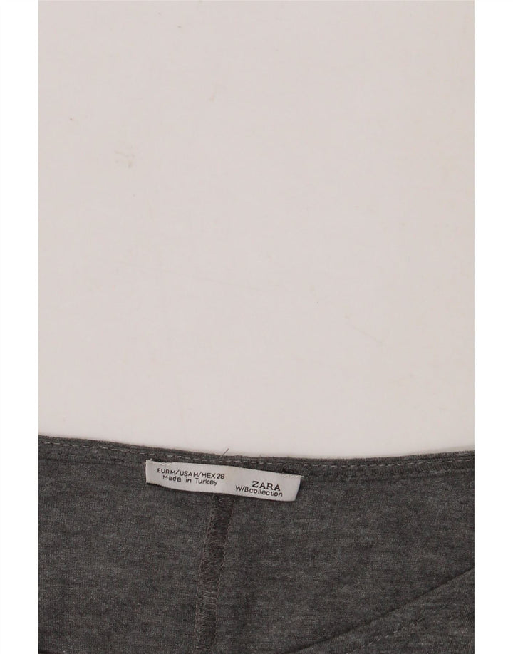 Top Zara da donna oversize con maniche a 3/4 UK 14 Colorblock grigio medio
