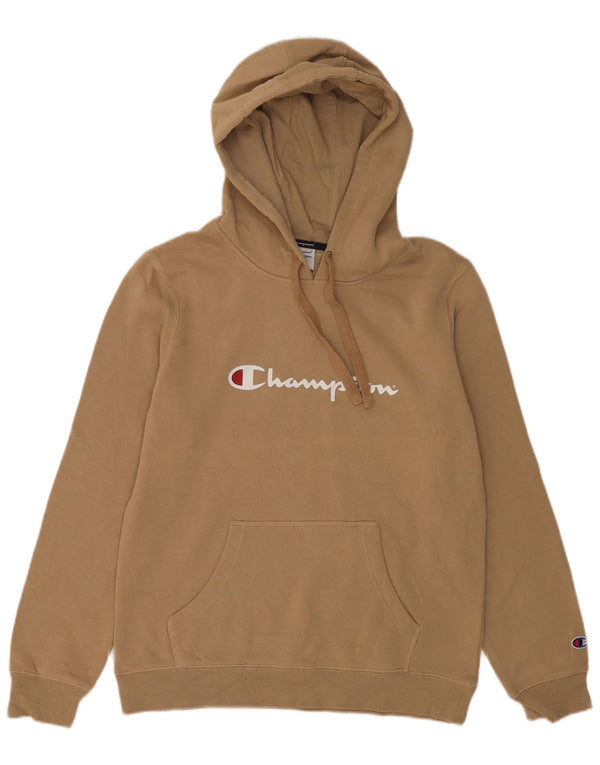 Felpa con cappuccio grafica da donna Champion UK 18 XL cotone marrone