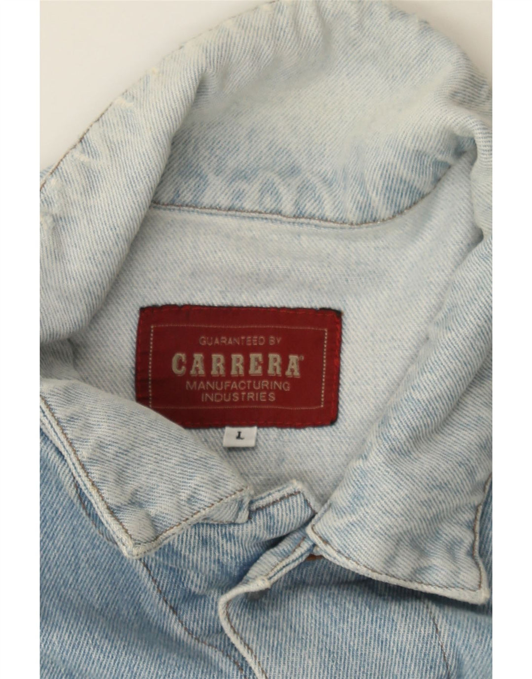 CARRERA Mens Denim Jacket UK 40 Large Blue Cotton Vintage Carrera and Second-Hand Carrera from Messina Hembry 