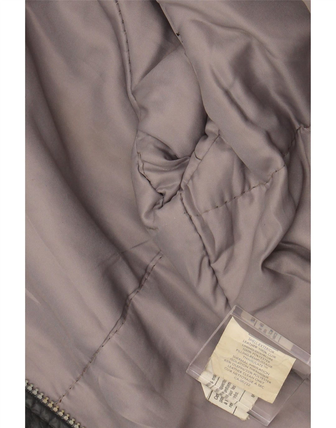 Giacca in pelle da uomo VINTAGE UK 40 grande in pelle grigia