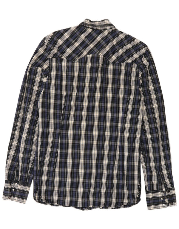 Camicia da uomo Levi's in cotone a quadri blu navy medio