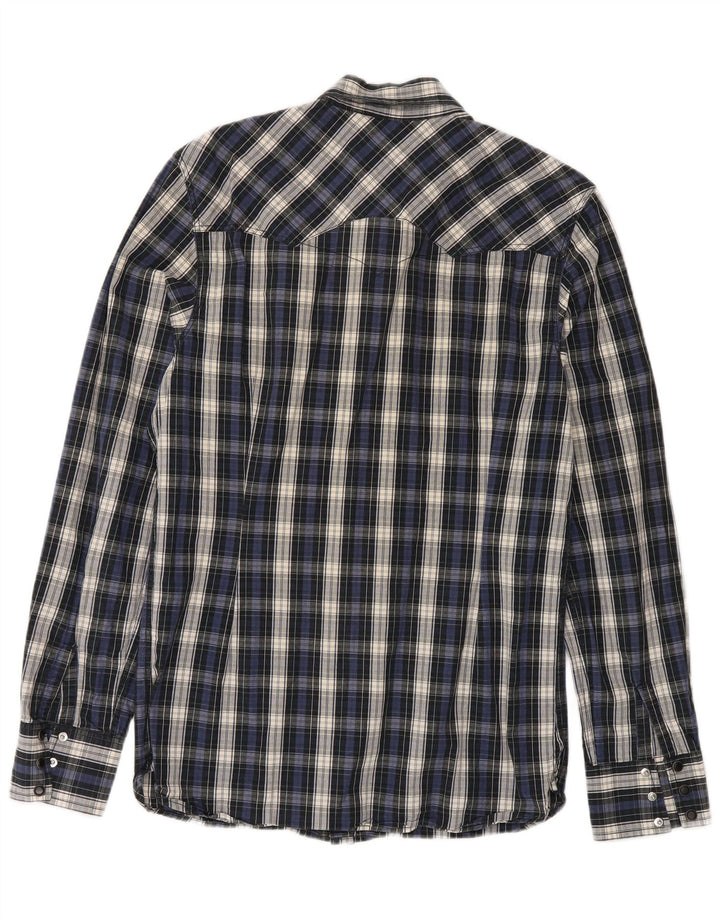 Camicia da uomo Levi's in cotone a quadri blu navy medio