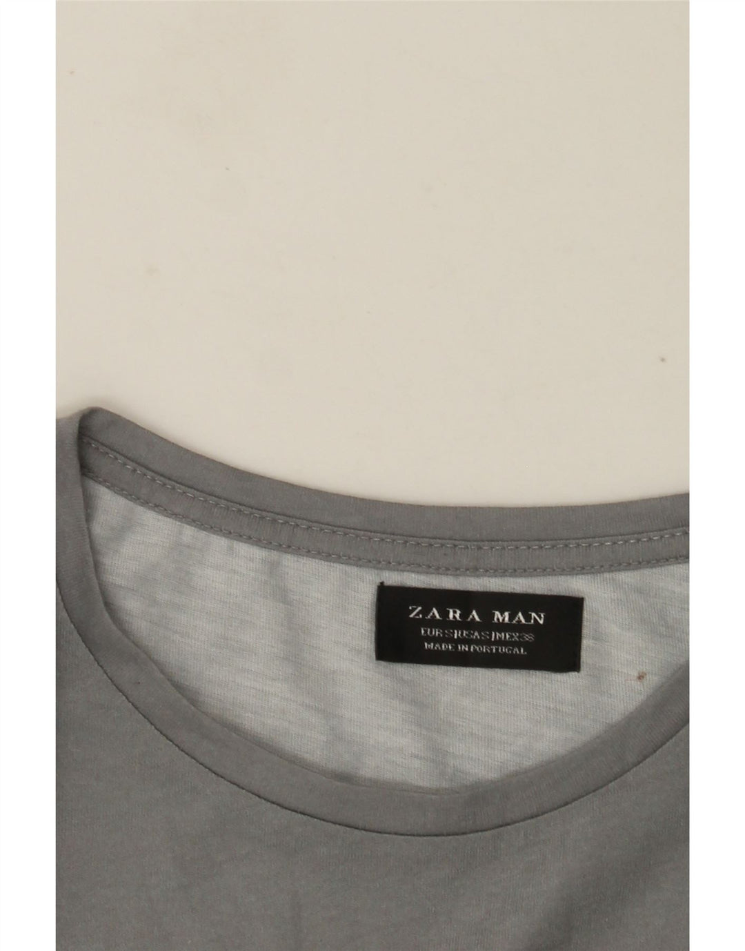 T-shirt grafica da uomo Zara Top Small grigio color block