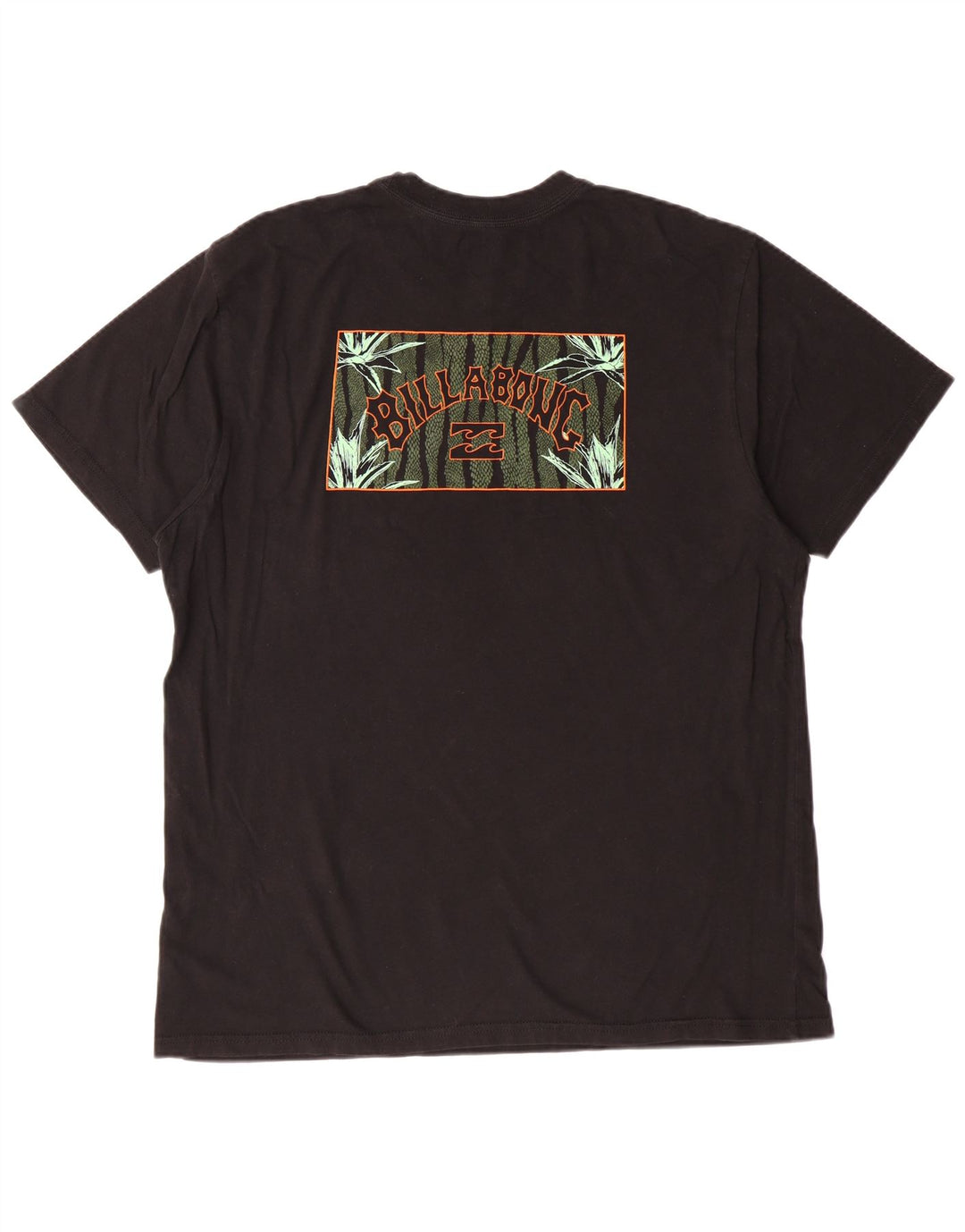 T-shirt grafica da uomo Billabong Top grande in cotone nero