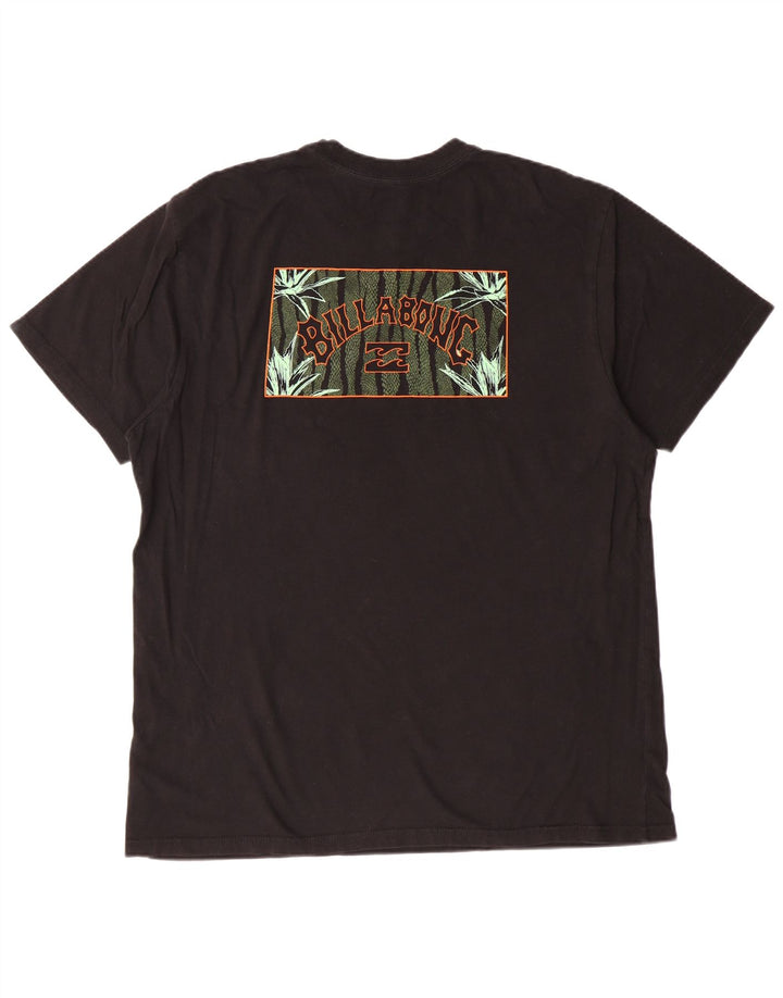 T-shirt grafica da uomo Billabong Top grande in cotone nero