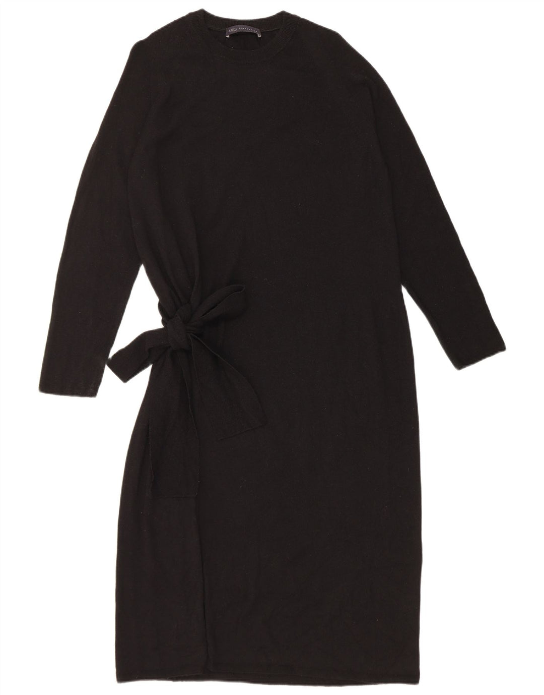 Abito maglione da donna Marks & Spencer UK 12 Lana merino nera media