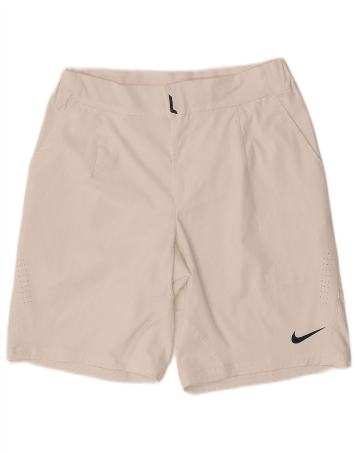 Pantaloncini chino Nike Dri Fit da uomo medi W30 poliestere bianco