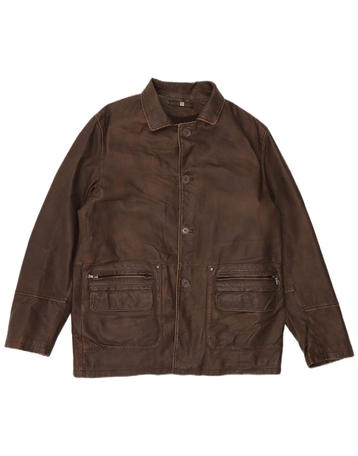Giubbotto Pelle Uomo Conbipel IT 50 Large Pelle Marrone