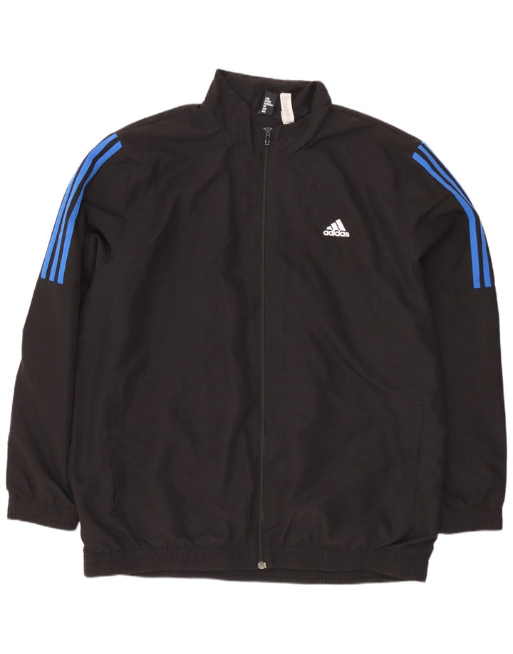 Giacca da tuta da uomo Adidas UK 48/50 XL poliestere nero