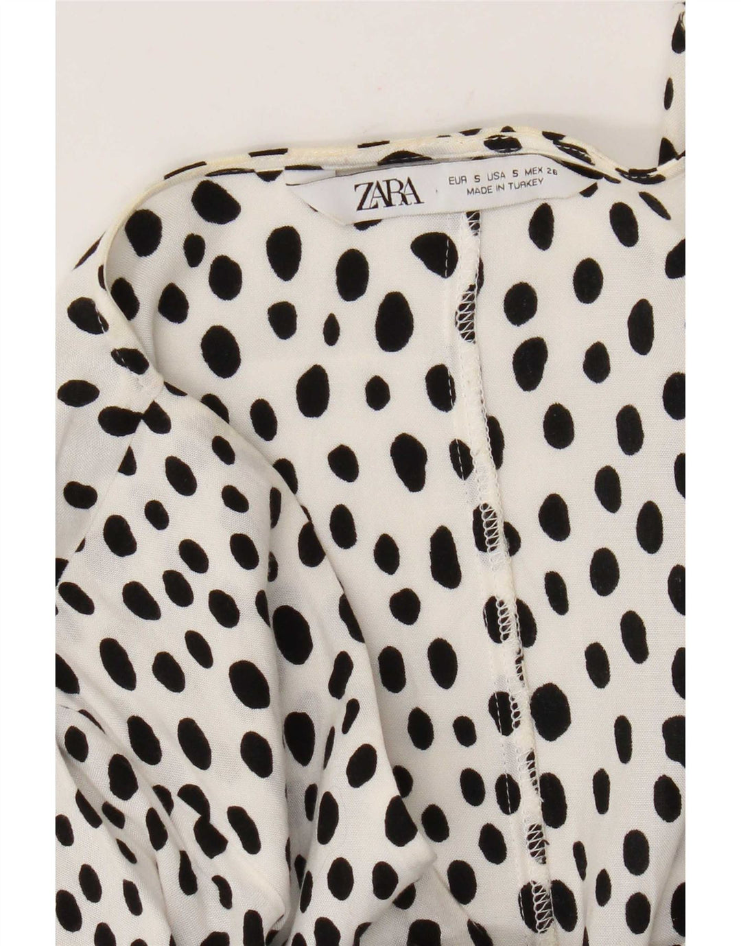 Abito a trapezio da donna Zara UK 10 piccolo bianco chiazzato