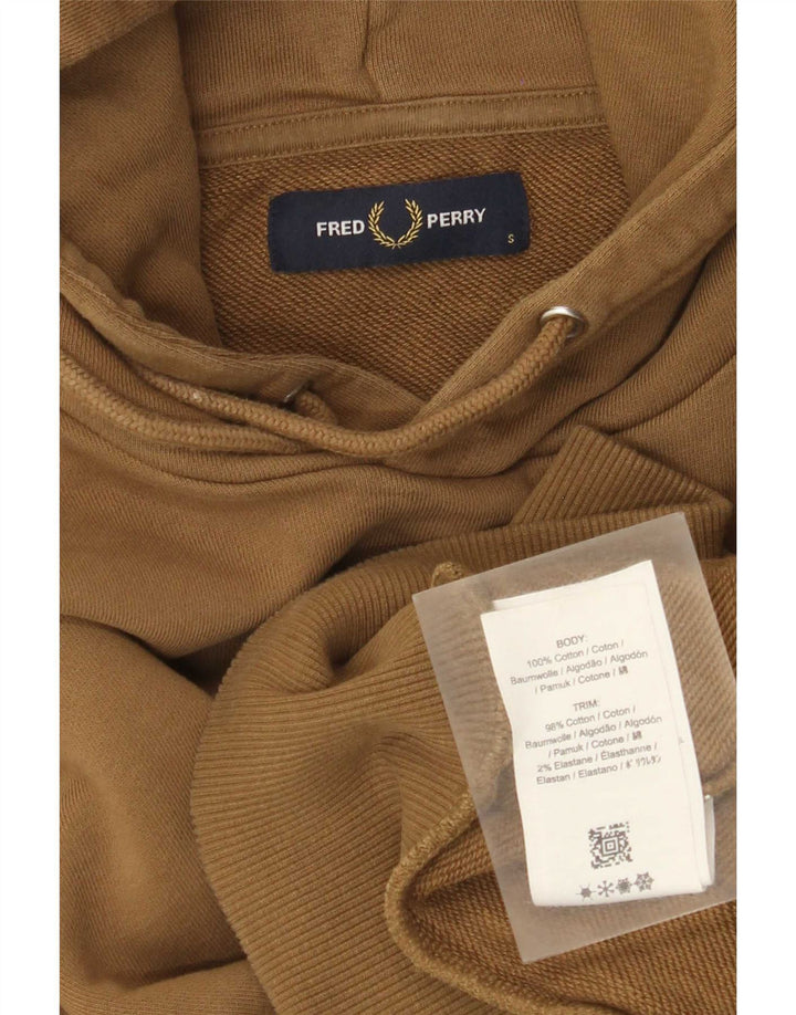 Felpa con cappuccio da donna Fred Perry piccola in cotone beige