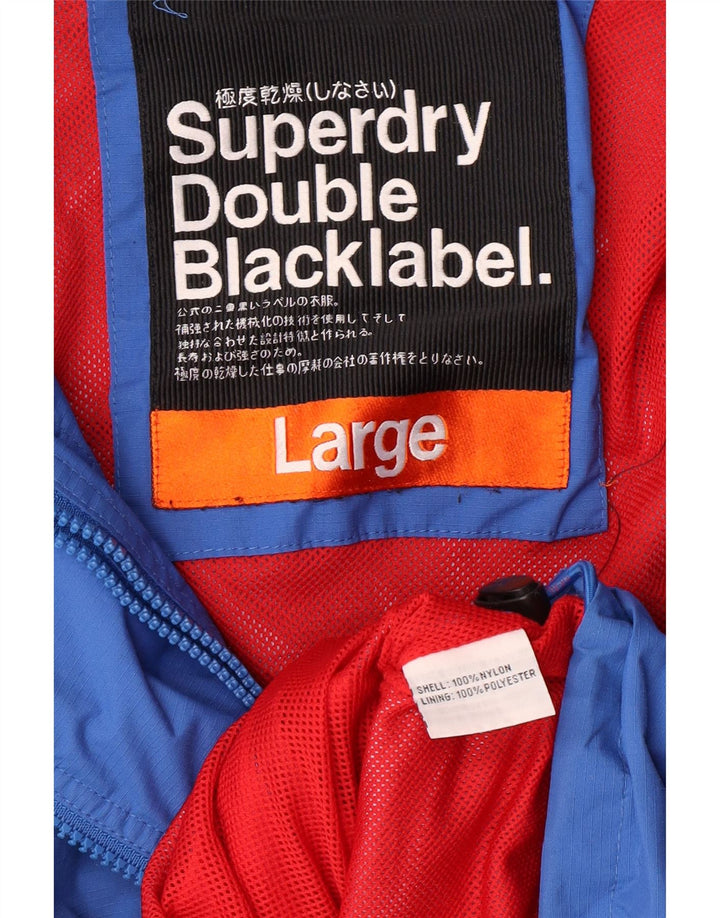 Giacca a vento da uomo SUPERDRY UK 40 Large Blu Nylon