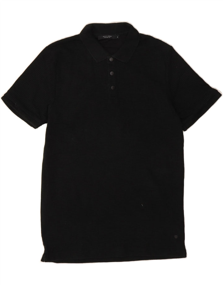 JACK & JONES Mens Polo Shirt Medium Black Cotton Vintage Jack & Jones and Second-Hand Jack & Jones from Messina Hembry 