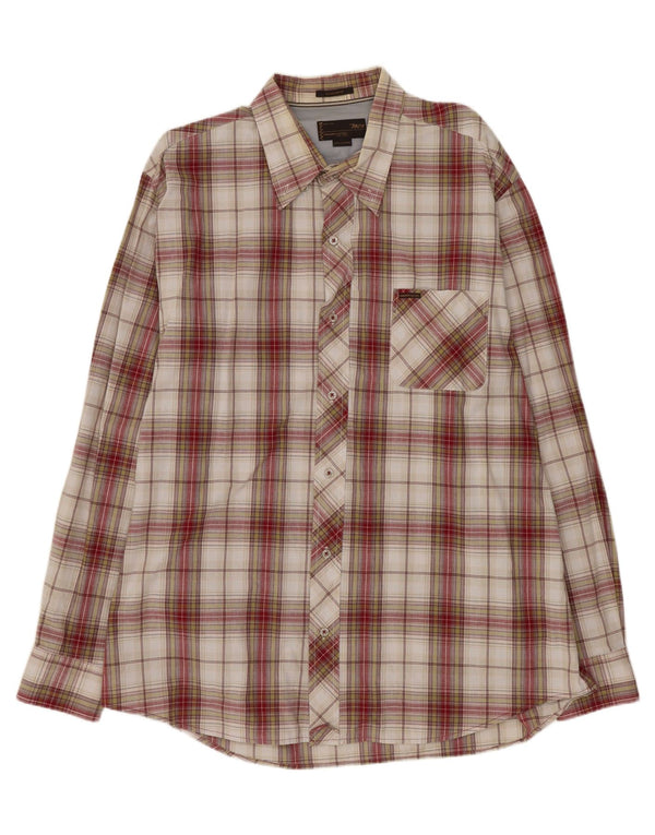 MARLBORO CLASSICS Camicia da uomo vestibilità regolare 3XL in cotone a quadri multicolore