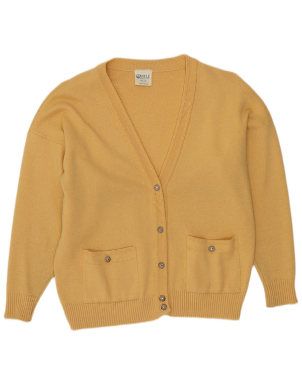 Maglione cardigan da donna CASTLE EU 42 grande acrilico giallo