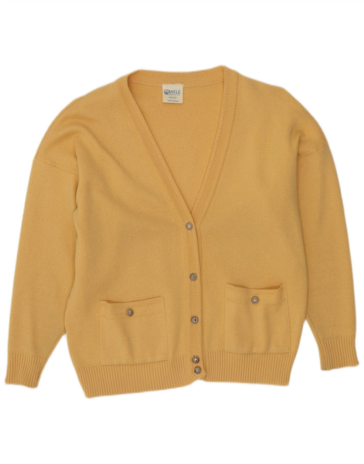 Maglione cardigan da donna CASTLE EU 42 grande acrilico giallo