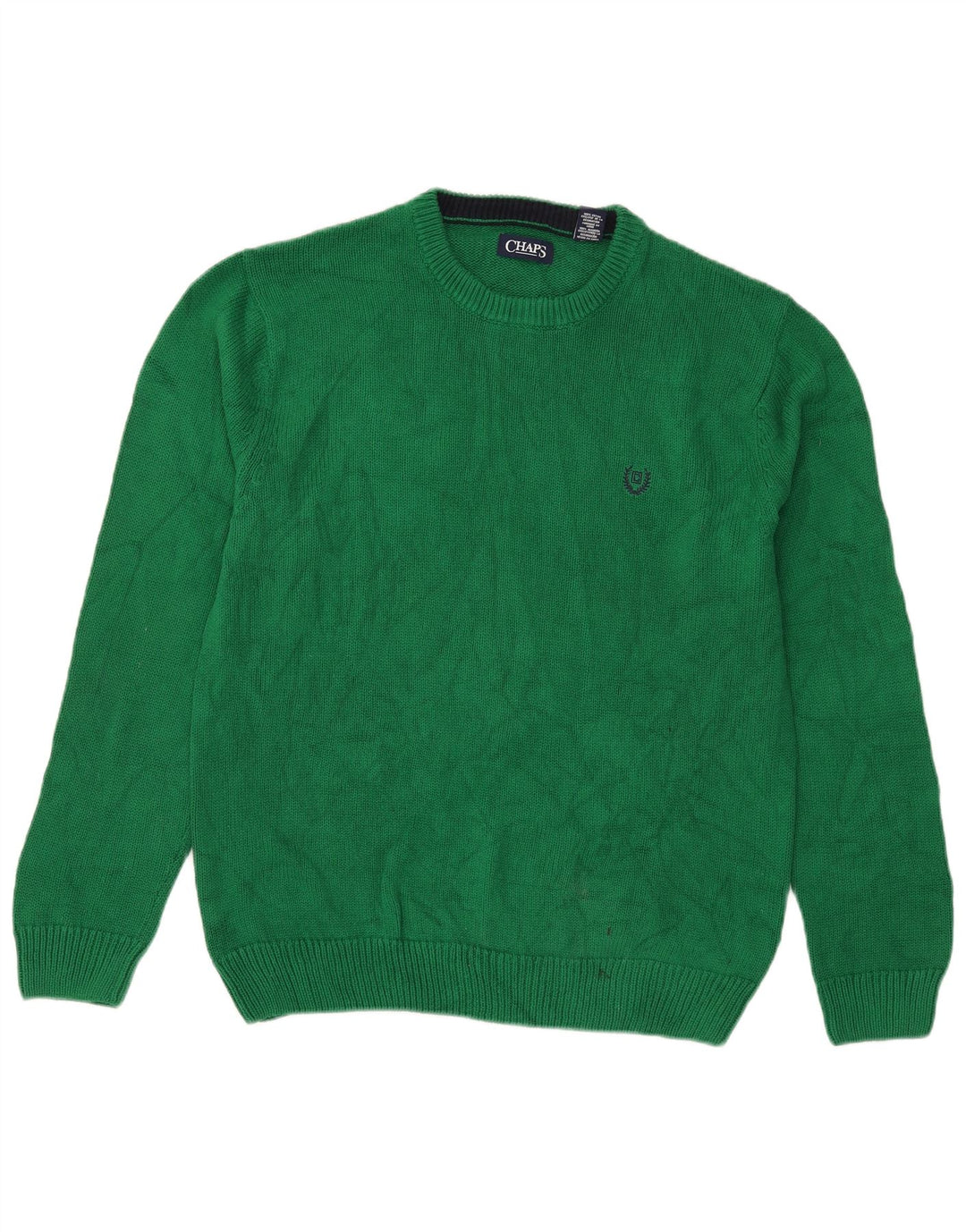 Chaps Uomo Maglione Girocollo Maglione Grande Cotone Verde