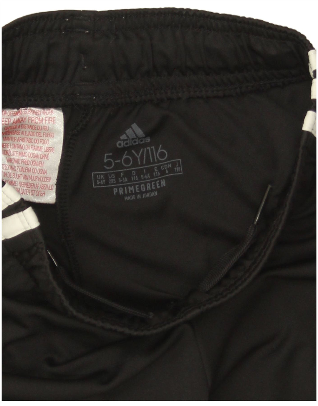 Pantaloncini sportivi Adidas Aeroready da ragazzo 5-6 anni in poliestere nero