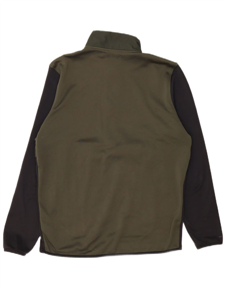 UNDER ARMOUR Felpa con grafica Cold Gear da uomo, media, kaki