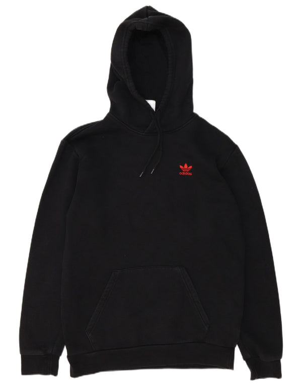 Felpa con cappuccio da uomo Adidas Small in cotone nero