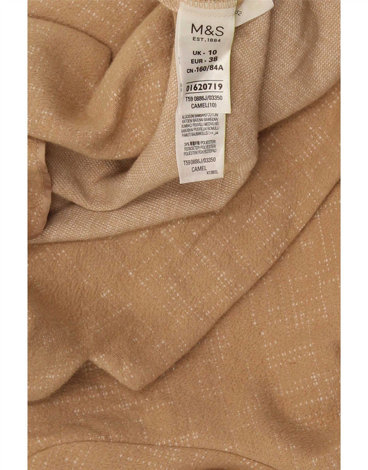 Giacca blazer oversize da donna Marks & Spencer UK 10 piccola beige screziata
