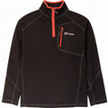 Maglione in pile da uomo Berghaus con zip e collo XL poliestere nero