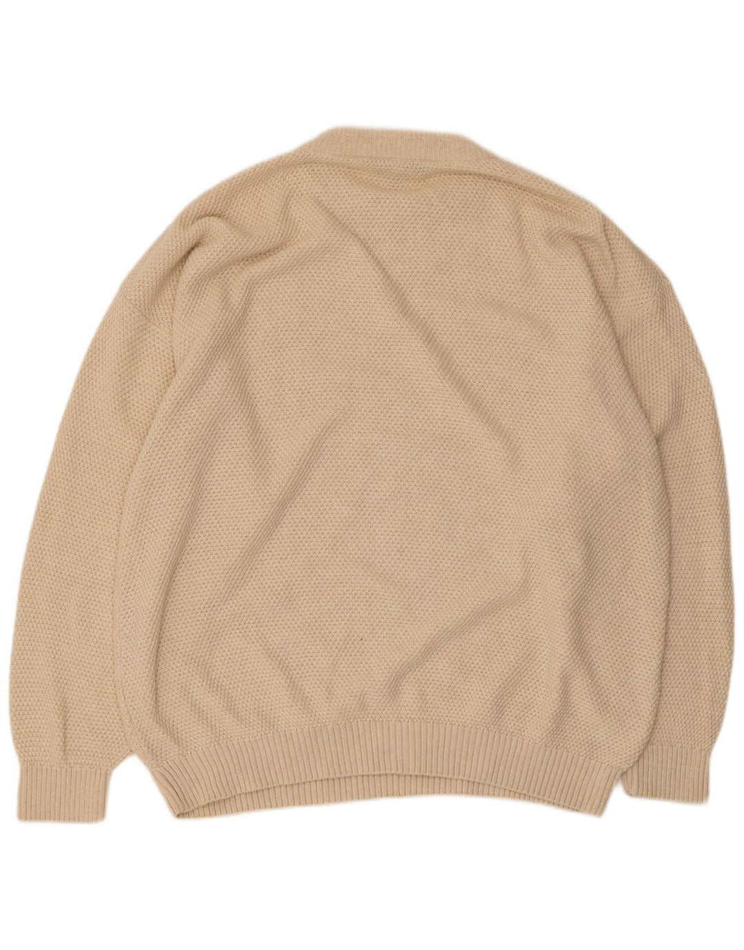 Maglione girocollo da uomo VINTAGE EU 52/54 grande cotone beige