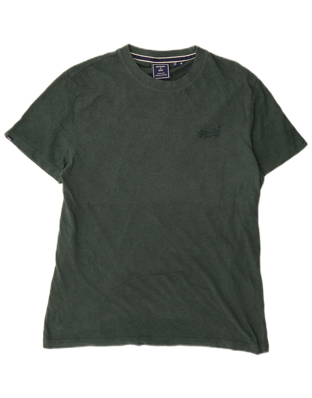 T-shirt da uomo Superdry Top in cotone verde medio