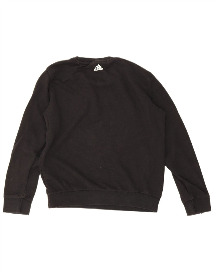 Felpa oversize con grafica Adidas da donna UK 8/10 piccola nera