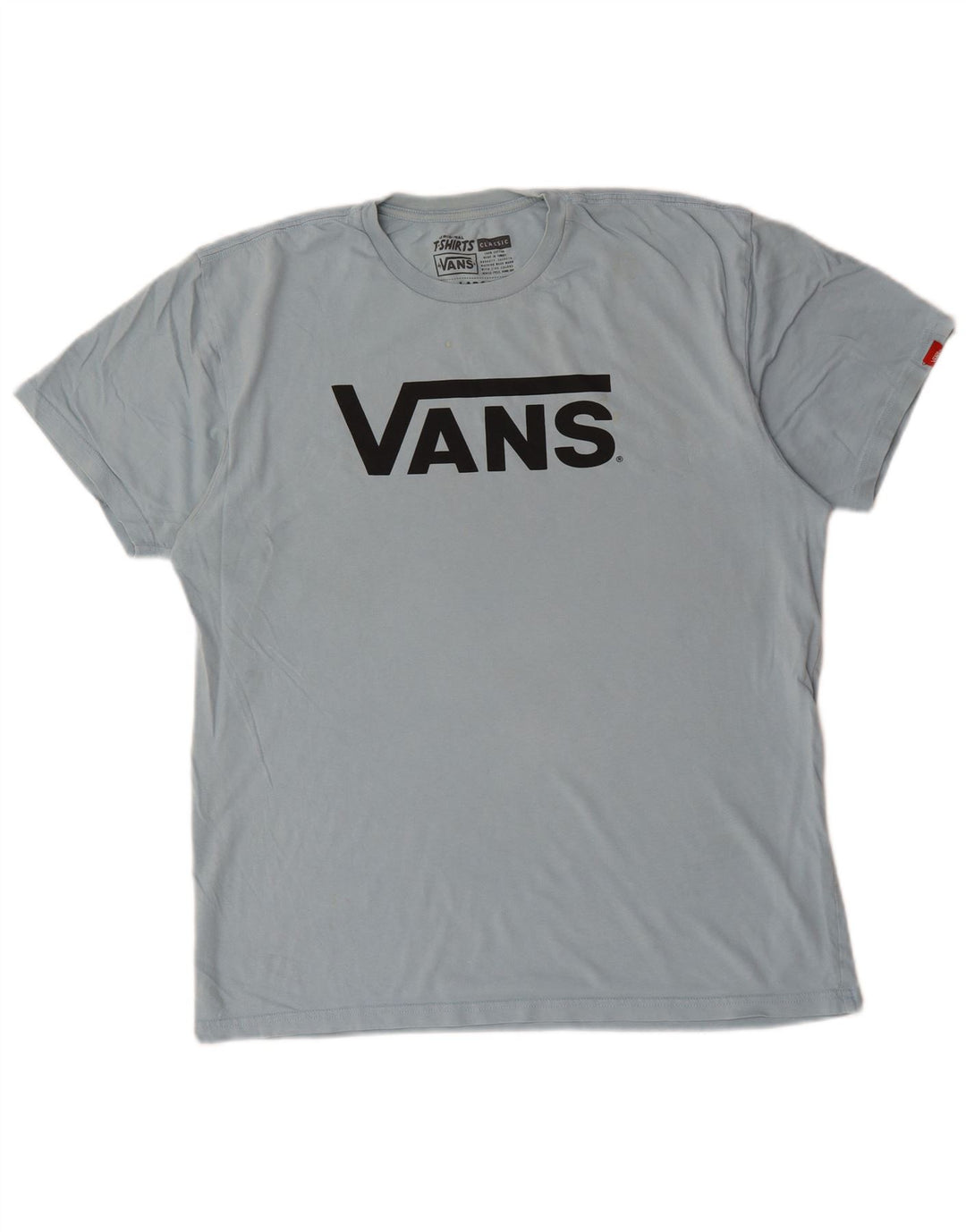 T-shirt grafica da uomo Vans grande in cotone blu
