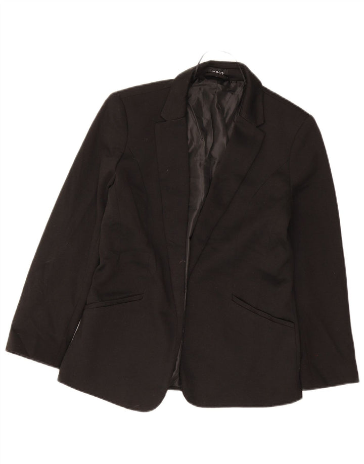 Giacca blazer aperta da donna Oasis UK 8 piccola poliestere nero