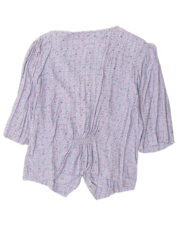 Camicetta da donna con maniche a 3/4 Betty Barclay UK 16 Grande floreale blu