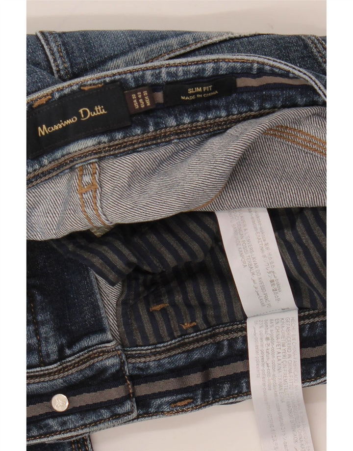 MASSIMO DUTTI Jeans slim da uomo EU 42 Large W34 L27 Cotone blu