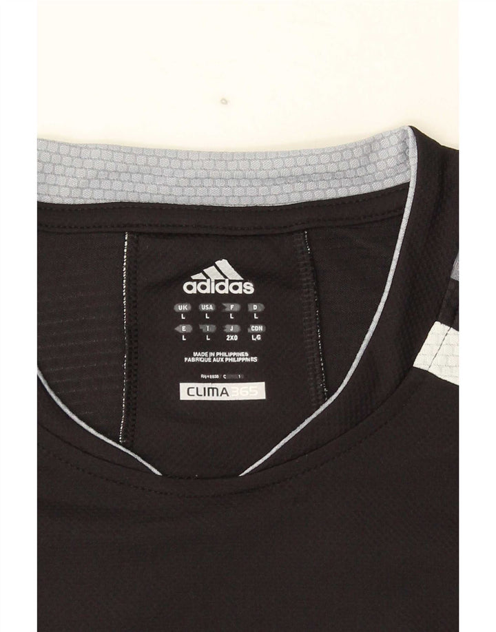 T-shirt Adidas Climacool da uomo grande color block nero