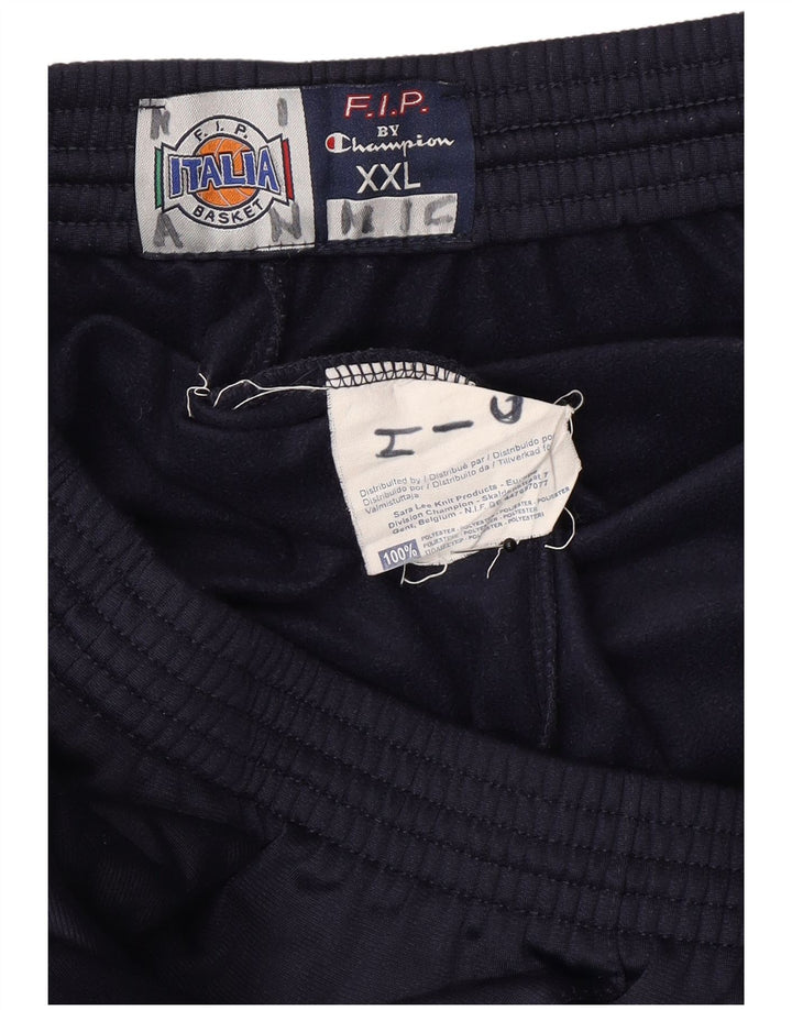 Pantaloni da tuta con grafica Champion Italia da uomo 2XL poliestere blu navy