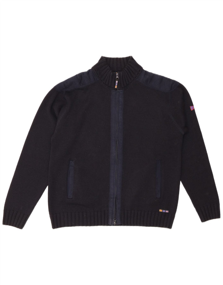 Maglione cardigan da donna PORTOFINO UK 16 grande lana nera