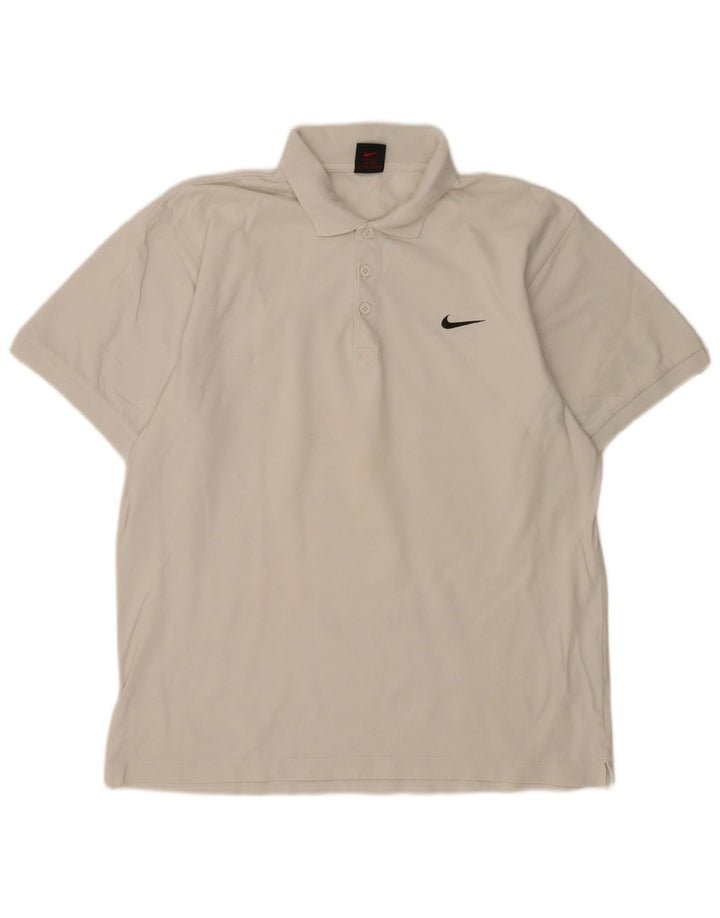 Polo Nike da uomo UK 39/41 cotone bianco medio