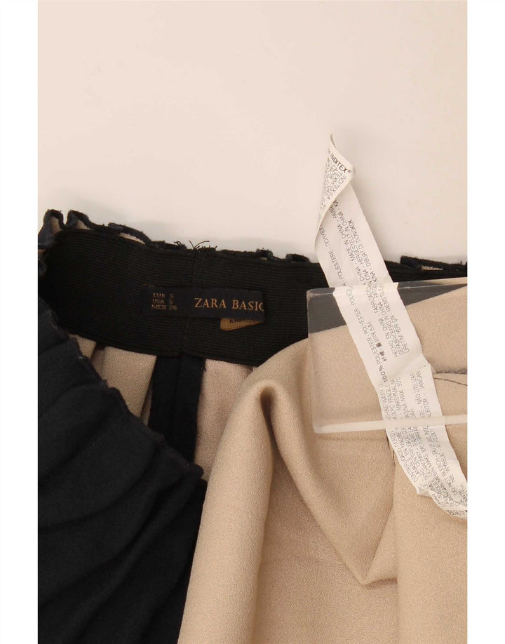 Gonna a pieghe Zara da donna piccola W26 poliestere blu navy