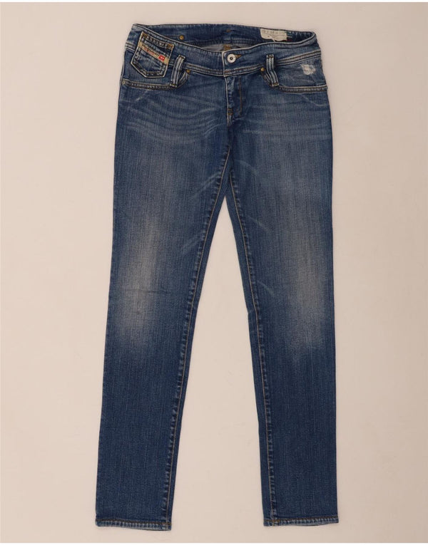 Jeans slim da donna Diesel Matic effetto consumato W28 L32 Blu