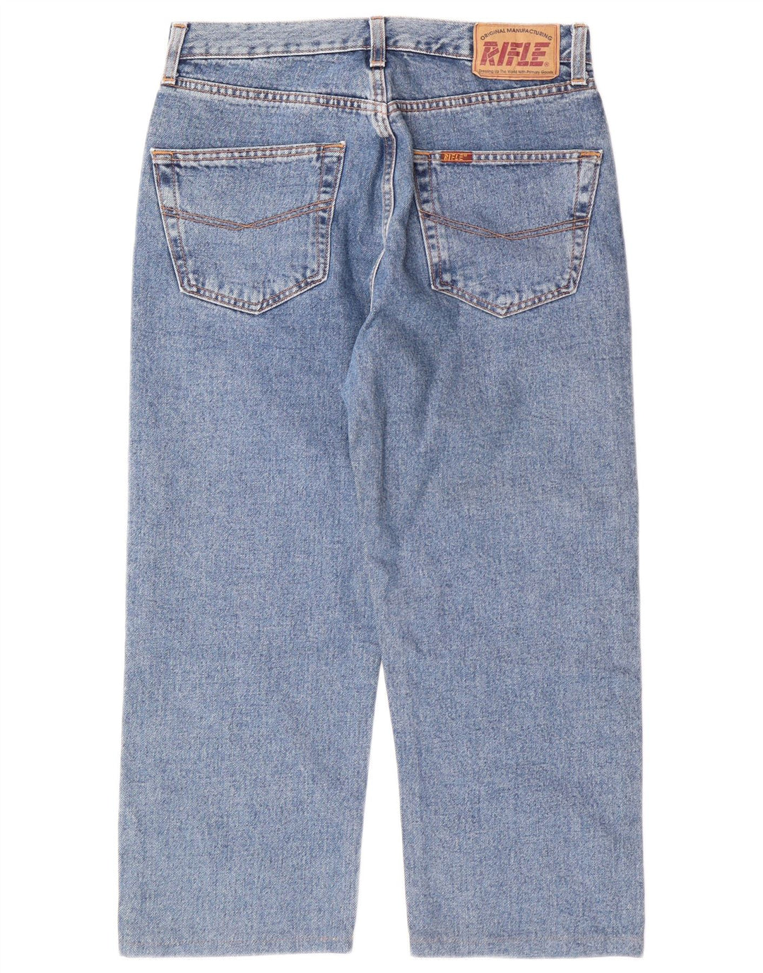 RIFLE Jeans Capri da uomo W32 L22 Blu Cotone