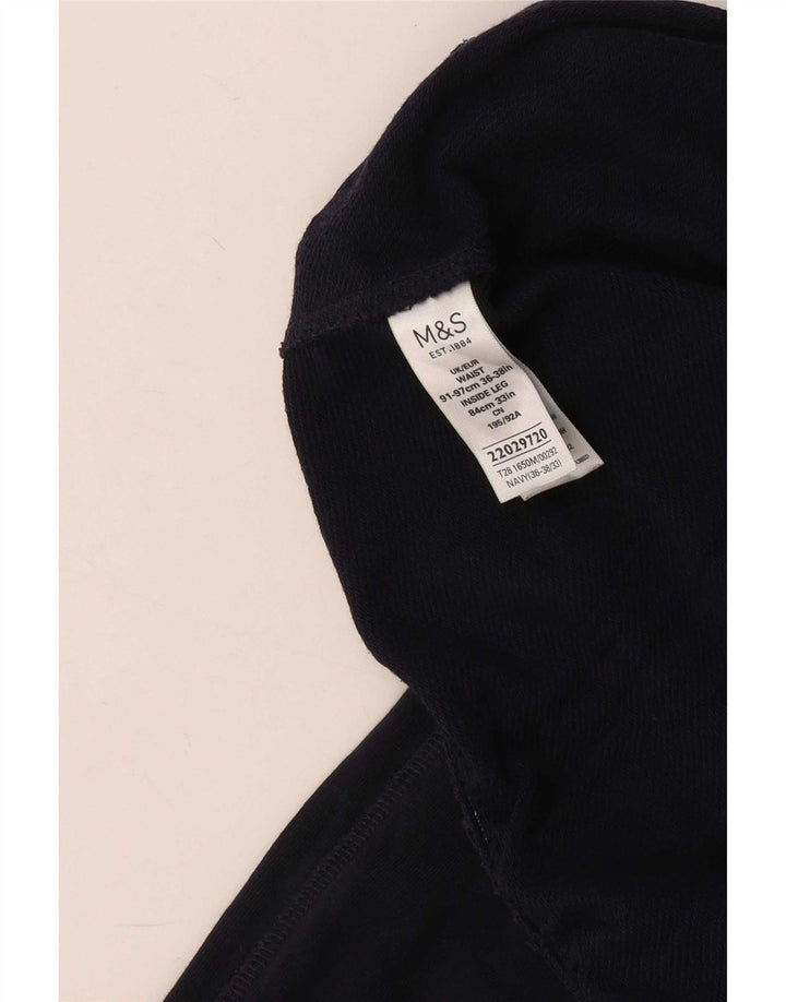 Pantaloni da tuta da uomo Marks & Spencer grandi in cotone blu navy