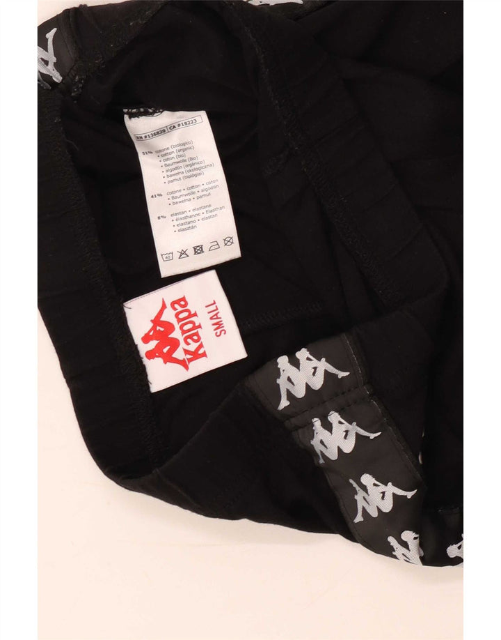 Leggings grafici da donna Kappa UK 8 piccoli in cotone nero