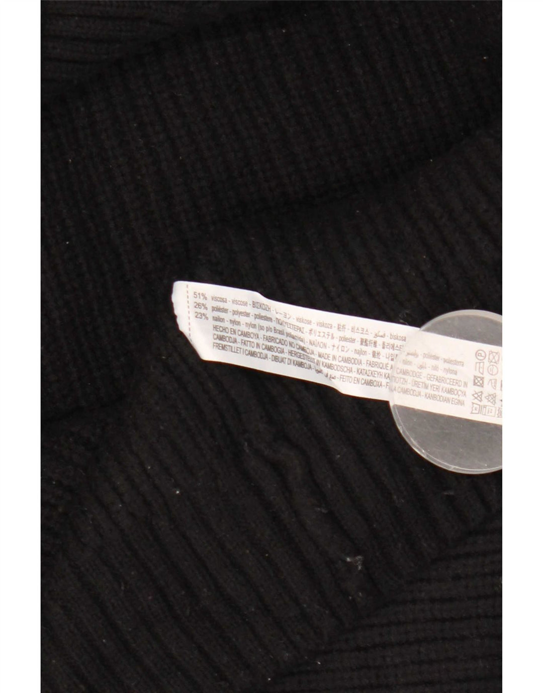 Maglione Zara da donna con collo alto e spalle scoperte UK 14 medio nero