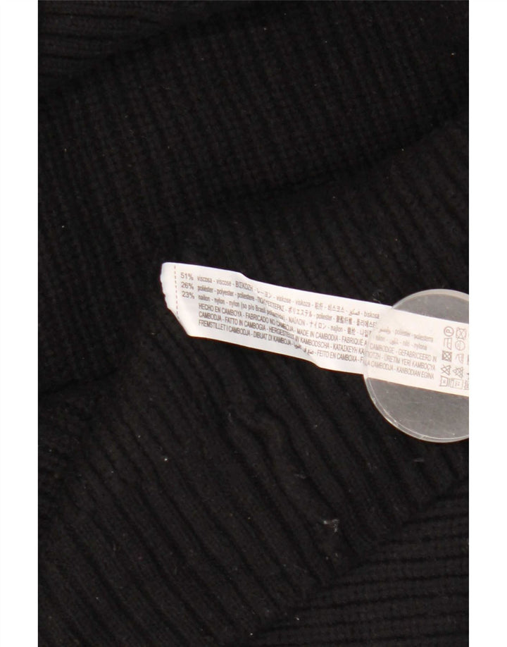 Maglione Zara da donna con collo alto e spalle scoperte UK 14 medio nero