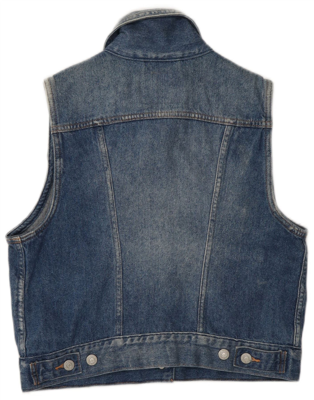 Gilet in denim corto da donna Levi's UK 12 cotone blu medio